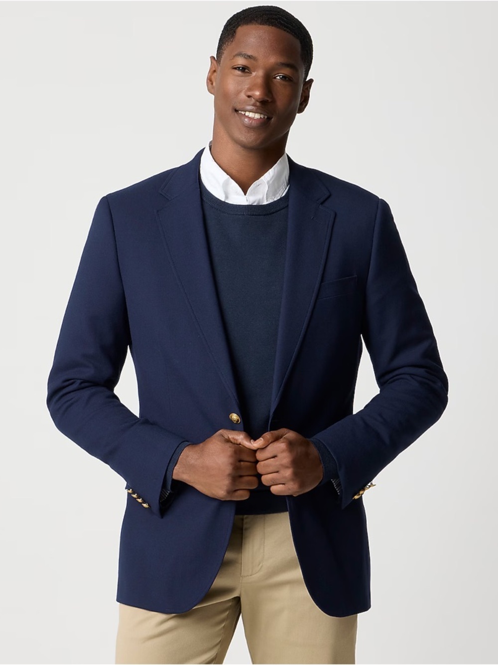 J. Crew Factory Slim-Fit Thompson University Blazer Size 42L Navy